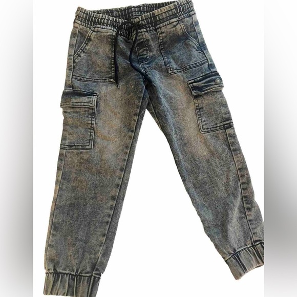 Real Love‎ Kids, toddler girls size 6X blue cargo jeans - Picture 1 of 5